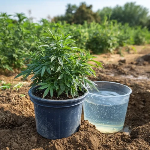 Cannabis plant using a lot of water a day 