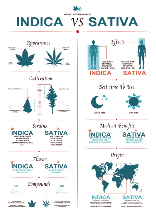 Indica vs Sativa Chart