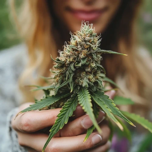Cannabis bud handed to you