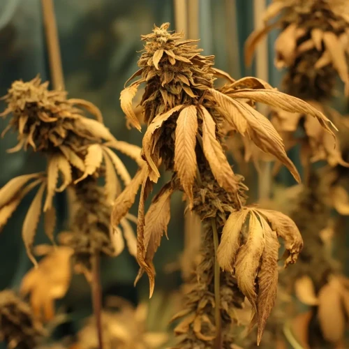 Very dry cannabisplant suffering